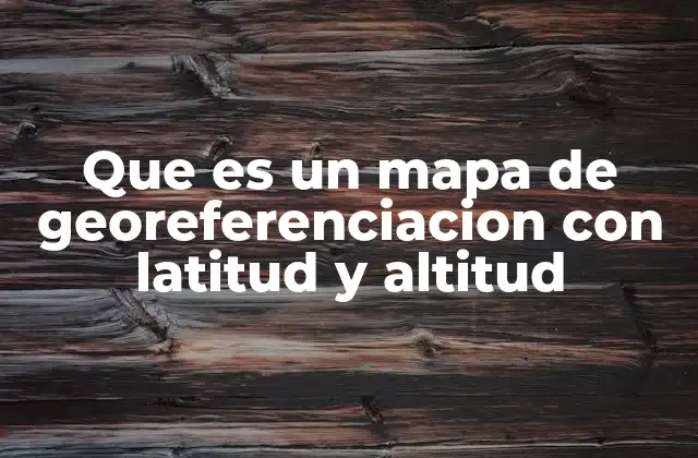 Que es un Mapa de Georeferenciacion con Latitud y Altitud