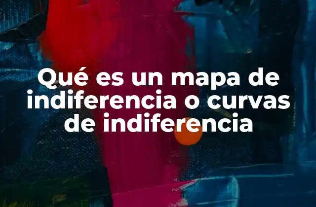 Qué es un Mapa de Indiferencia o Curvas de Indiferencia