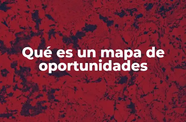 Qué es un Mapa de Oportunidades