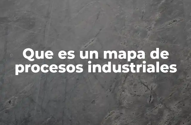 Que es un Mapa de Procesos Industriales