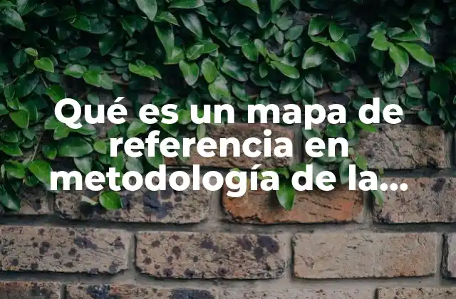 Qué es un Mapa de Referencia en Metodología de la Investigación