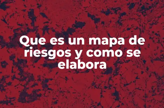 Que es un Mapa de Riesgos y como Se Elabora