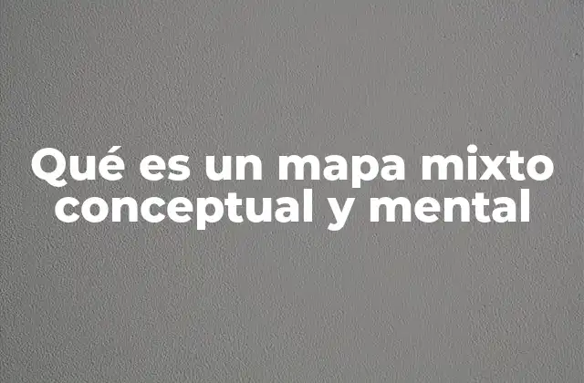 Qué es un Mapa Mixto Conceptual y Mental