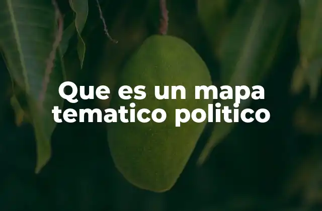 Que es un Mapa Tematico Politico