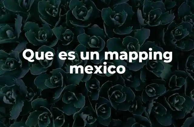 Que es un Mapping Mexico