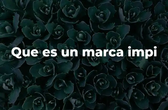 Que es un Marca Impi