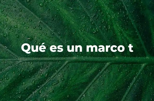 Qué es un Marco T