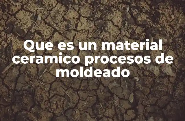 Que es un Material Ceramico Procesos de Moldeado