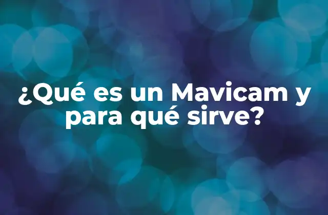 ¿qué es un Mavicam y para Qué Sirve?