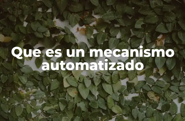 Que es un Mecanismo Automatizado