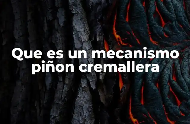 Que es un Mecanismo Piñon Cremallera