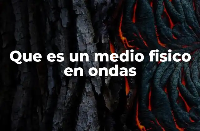 Que es un Medio Fisico en Ondas