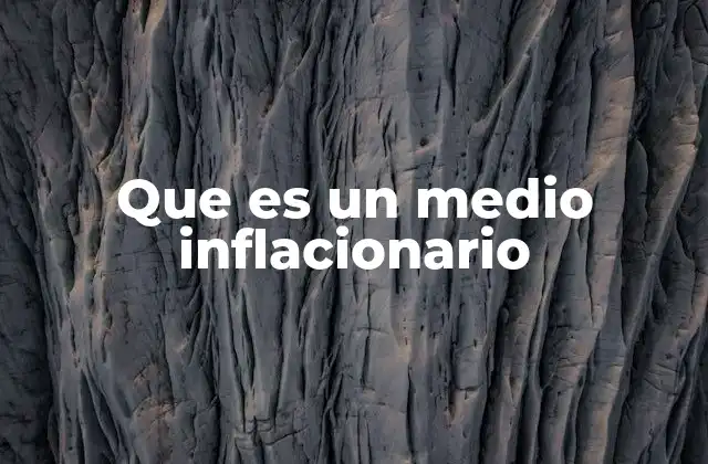 Que es un Medio Inflacionario