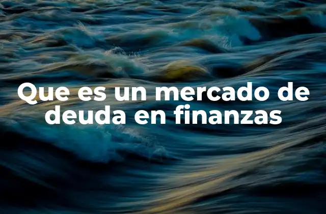 El papel del mercado de deuda en la economía