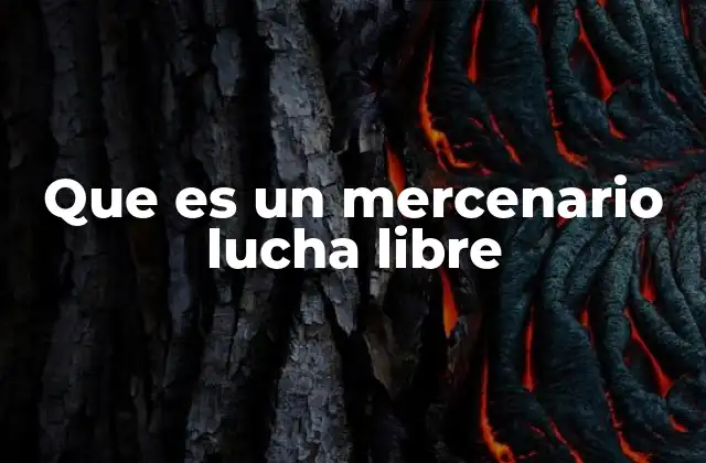 Que es un Mercenario Lucha Libre