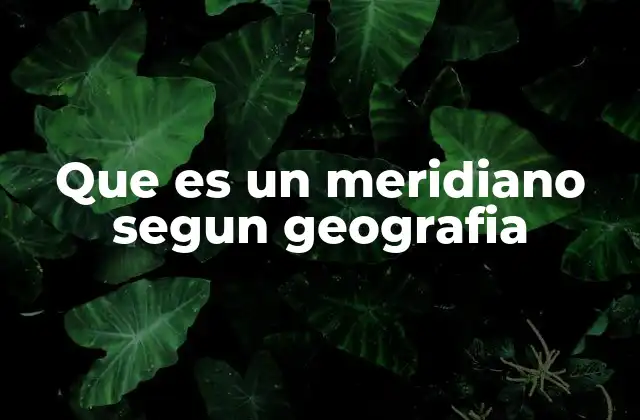 La importancia de los meridianos en la geografía