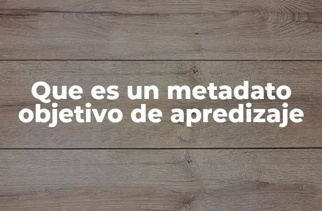 La importancia de los metadatos en el diseño curricular