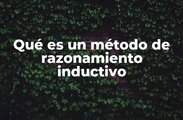 Qué es un Método de Razonamiento Inductivo 2 El proceso del razonamiento inductivo explicado sin mencionar directamente la palabra clave