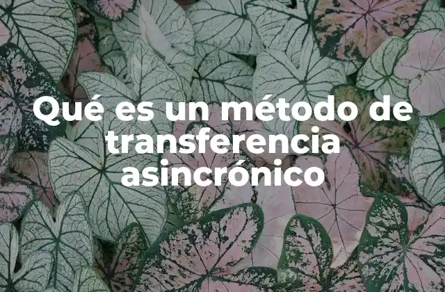 Qué es un Método de Transferencia Asincrónico
