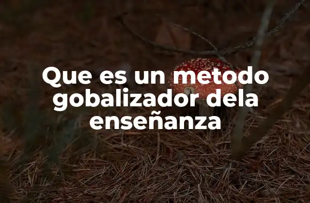 Que es un Metodo Gobalizador Dela Enseñanza