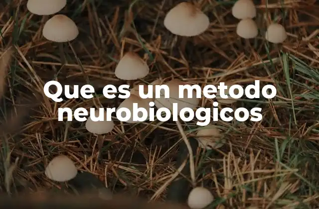 Que es un Metodo Neurobiologicos