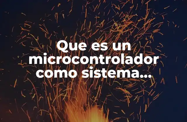 Que es un Microcontrolador como Sistema Independiente