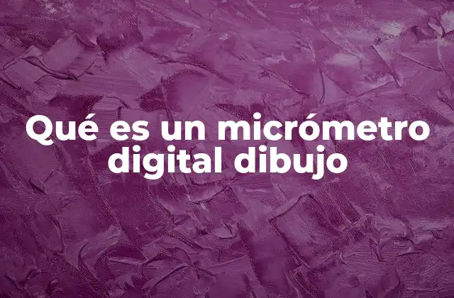 Qué es un Micrómetro Digital Dibujo