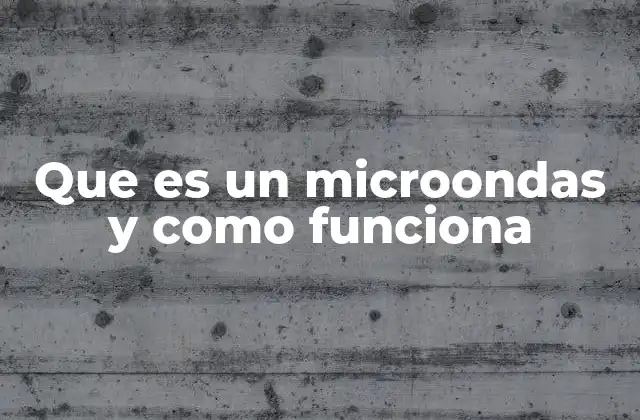 Que es un Microondas y como Funciona