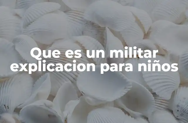 Que es un Militar Explicacion para Niños