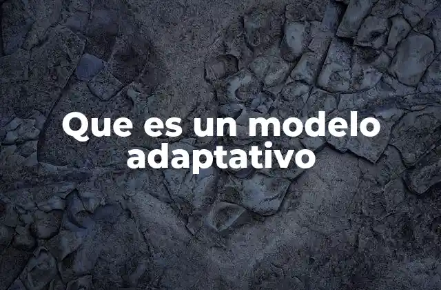 Que es un Modelo Adaptativo