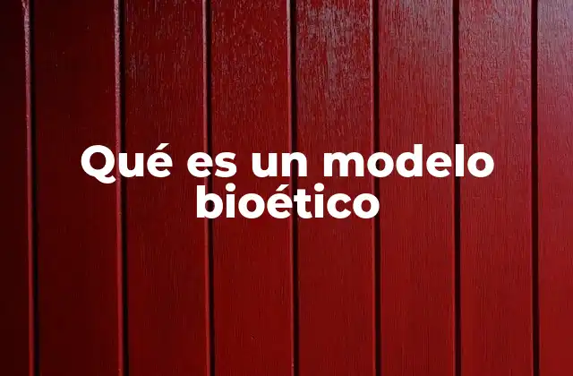 Qué es un Modelo Bioético