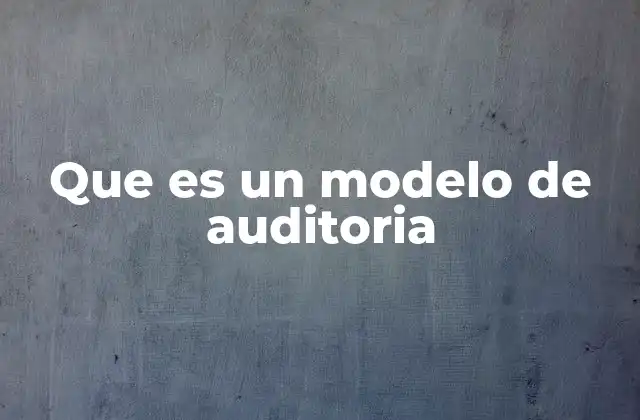 Que es un Modelo de Auditoria 2 La importancia de tener una estructura clara en los procesos de revisión