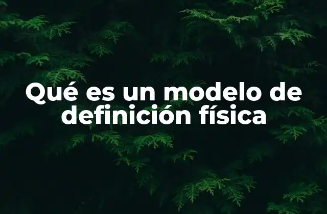 Qué es un Modelo de Definición Física