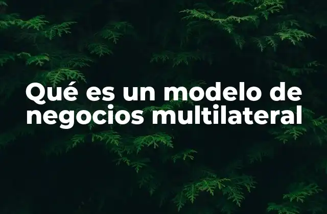Cómo funciona un modelo de negocios multilateral