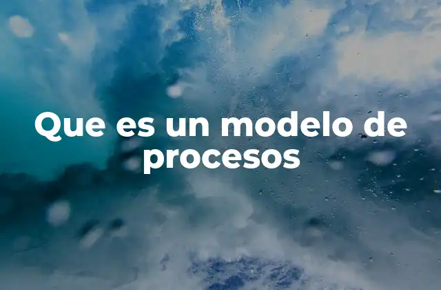 Que es un Modelo de Procesos