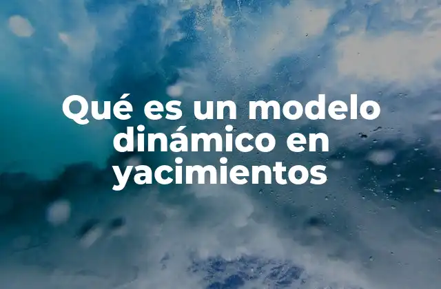 Qué es un Modelo Dinámico en Yacimientos