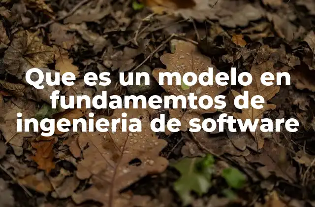 Que es un Modelo en Fundamemtos de Ingenieria de Software