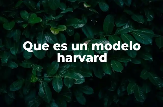 Que es un Modelo Harvard