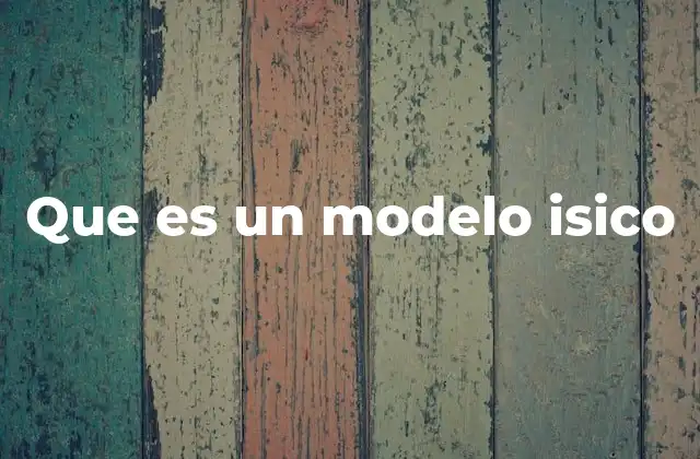 Que es un Modelo Isico