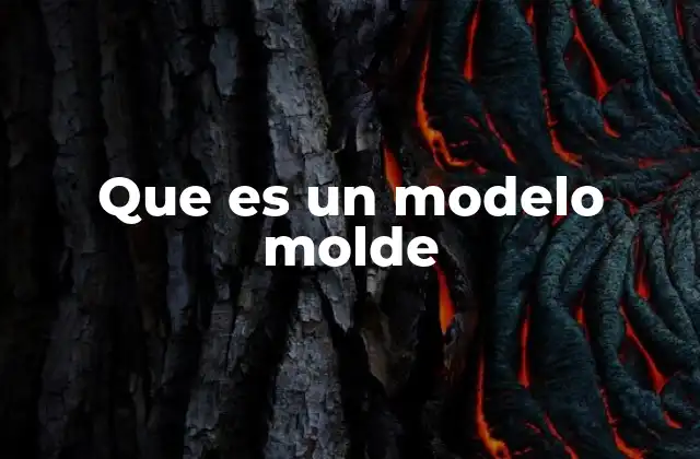 Que es un Modelo Molde