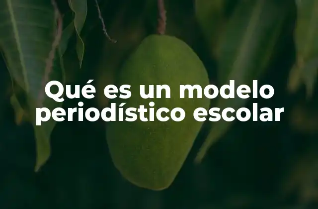 Qué es un Modelo Periodístico Escolar