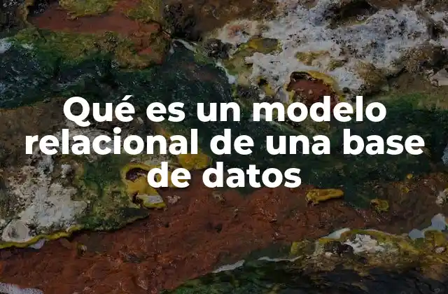 Qué es un Modelo Relacional de una Base de Datos