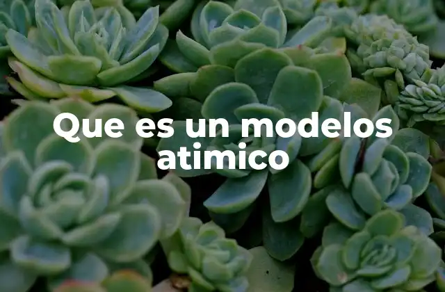 Que es un Modelos Atimico