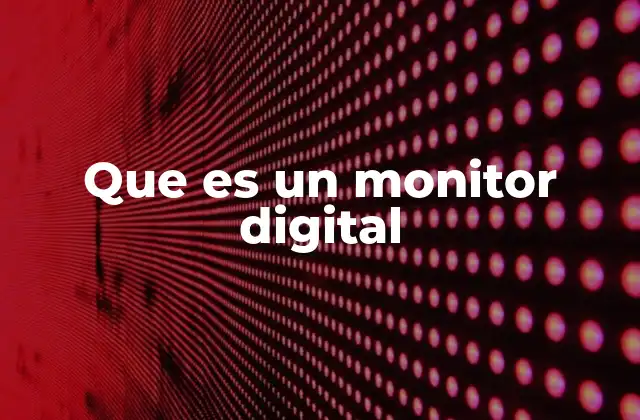 Que es un Monitor Digital
