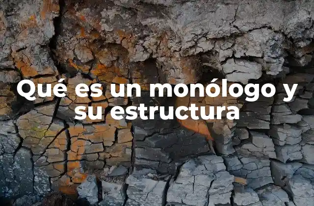 Qué es un Monólogo y Su Estructura