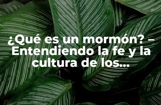 ¿qué es un Mormón? – Entendiendo la Fe y la Cultura de los Mormones