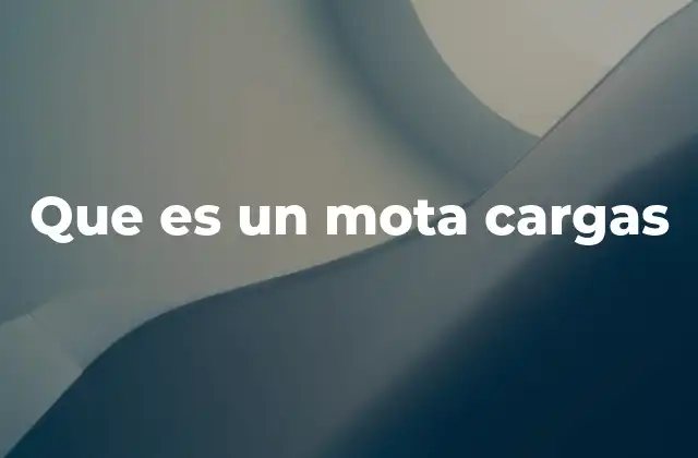 Que es un Mota Cargas