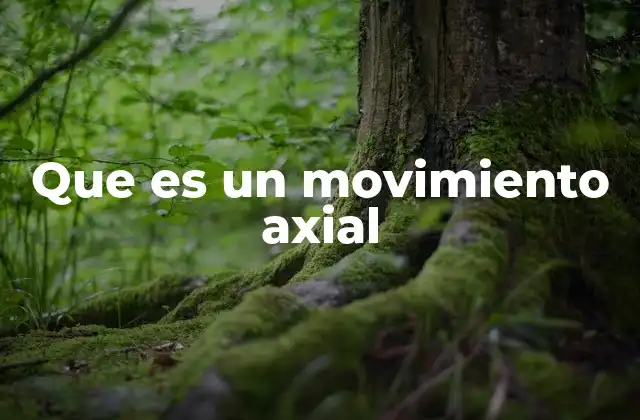 Que es un Movimiento Axial