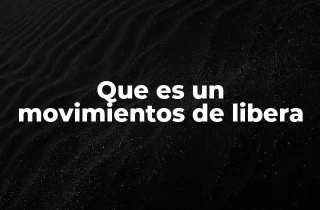 Que es un Movimientos de Libera