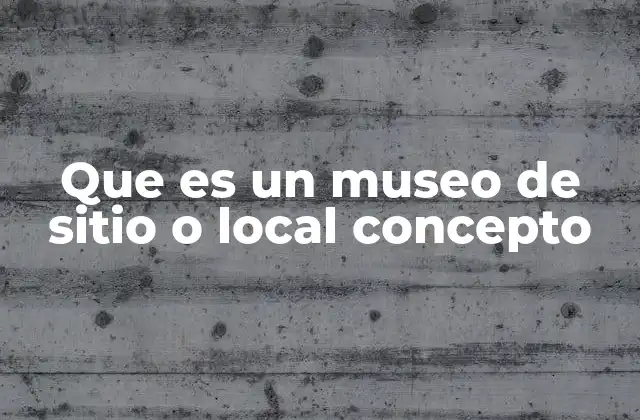 Que es un Museo de Sitio o Local Concepto 2 La importancia de preservar el contexto histórico